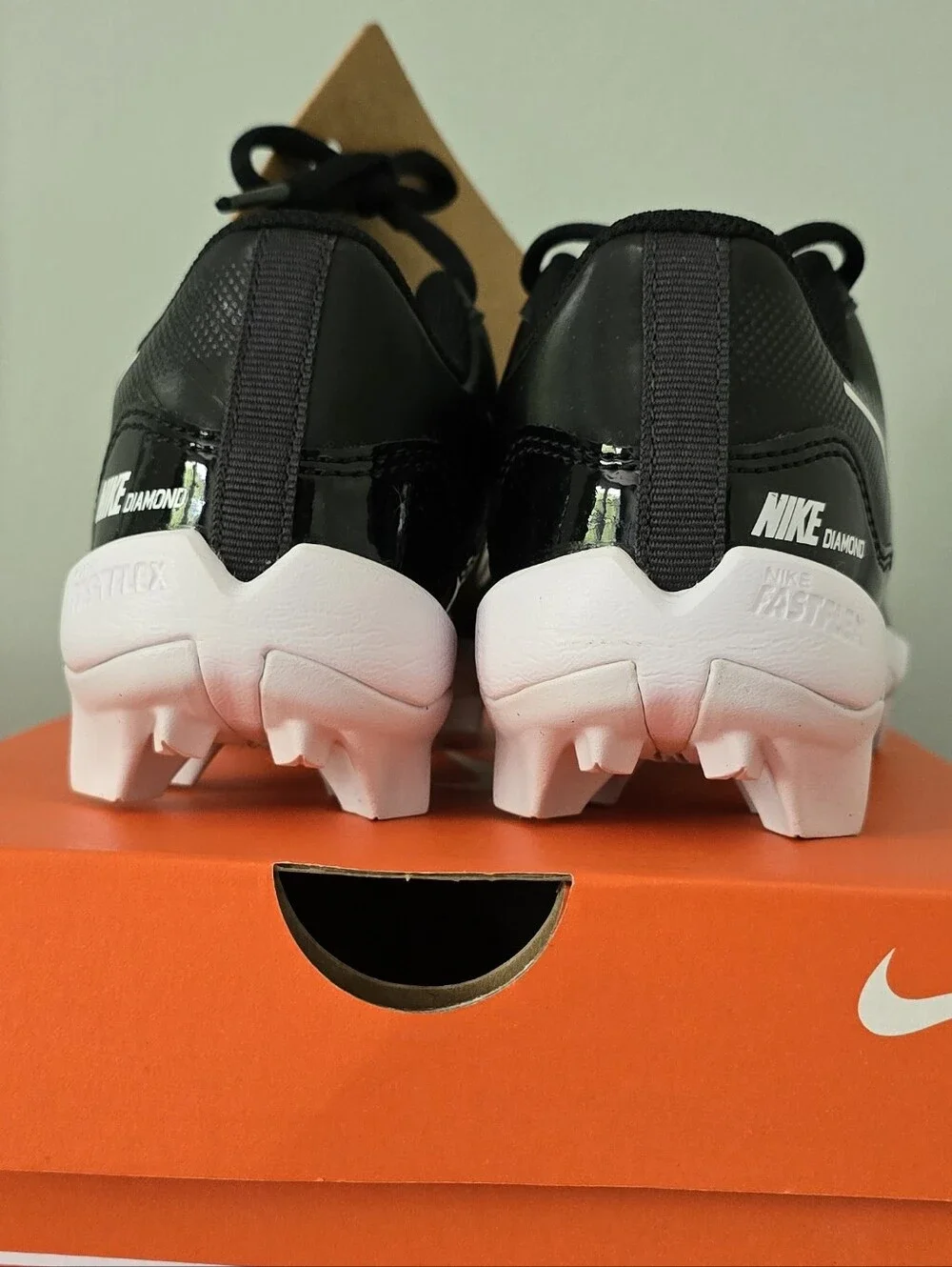 New Nike Kids Black White Youth Cleats